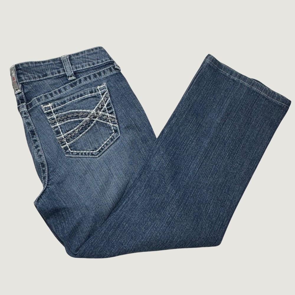 Ariat FR Boot Cut Jeans Womens 29S Blue Flame Resistant Mid Rise Work Pants CAT2